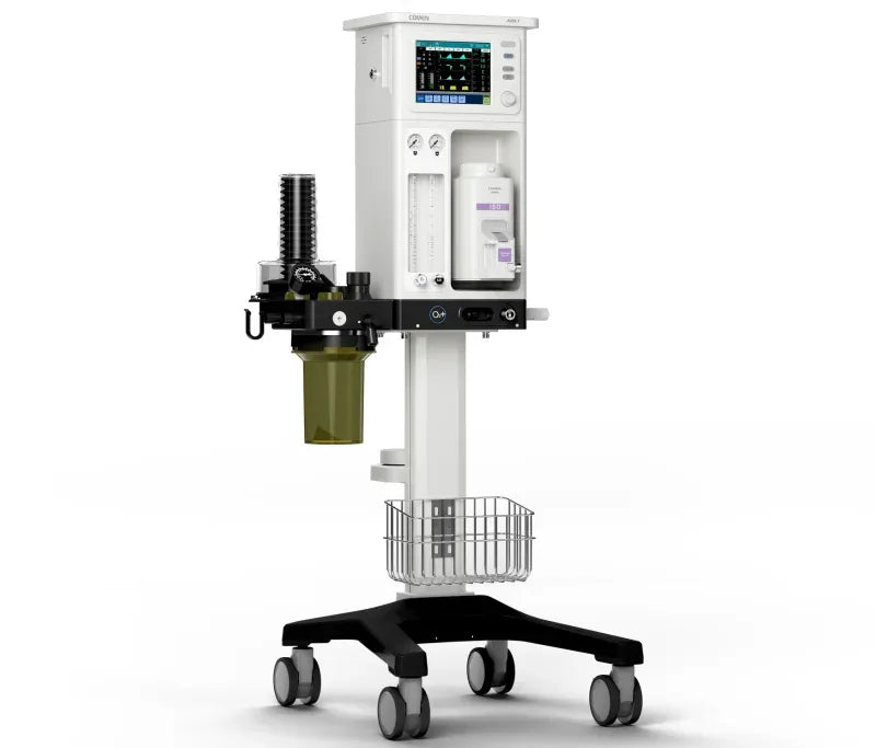 Anestesia veterinaria con ventilador, pantalla 8″ y peso de gas en trolley ARK7 | Marca COMEN