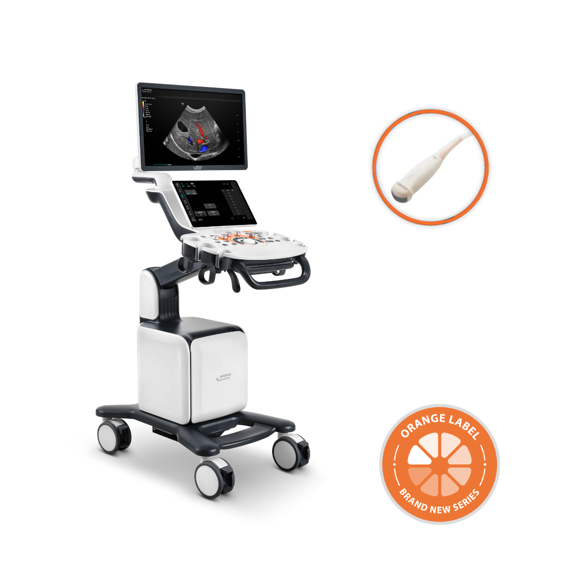 Kit de Ultrasonido Veterinario de Gabinete VETUSNOVAM + Transductor Microconvexo Edición Naranja | Mindray Animal Care