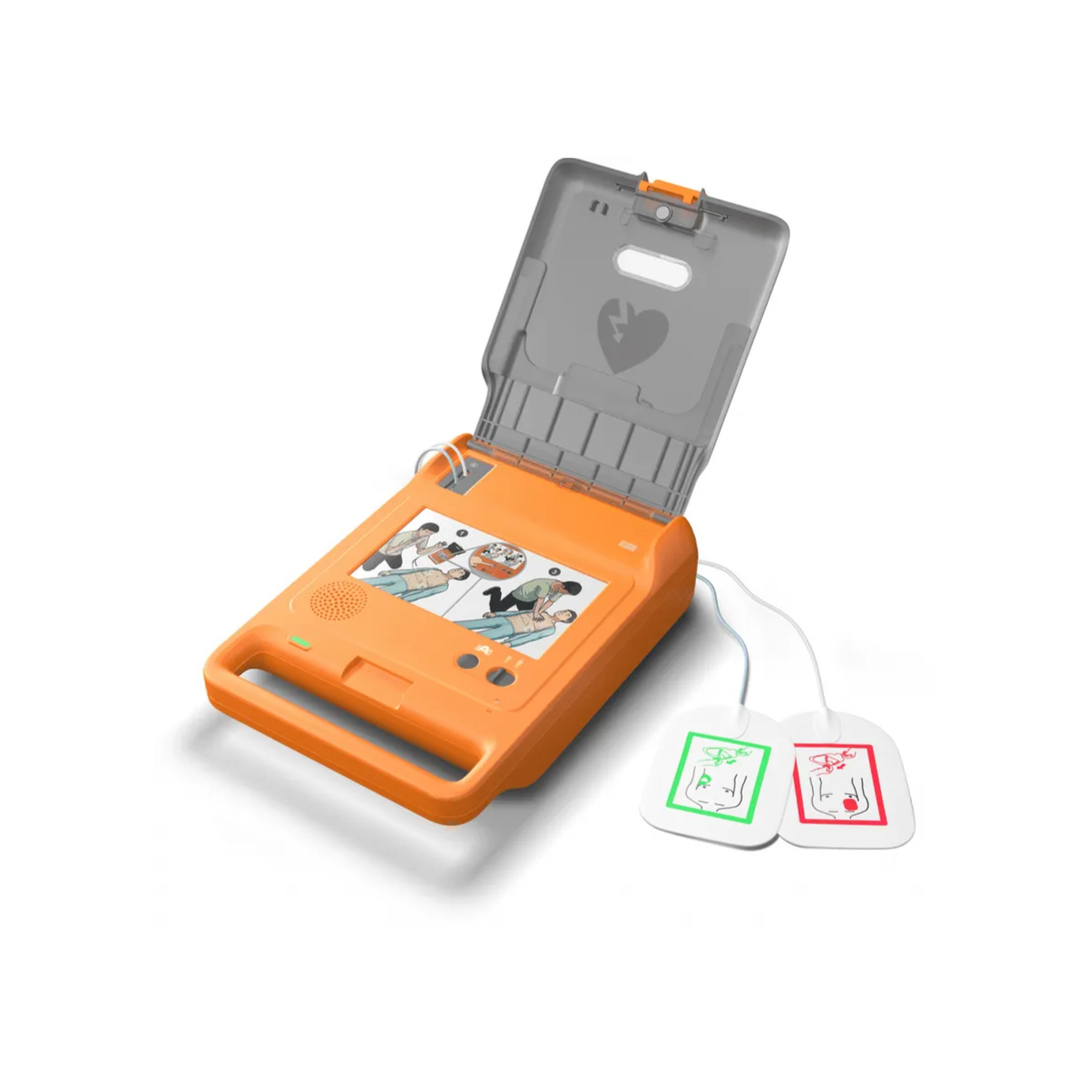 Desfibrilador automático, con electrodos preconectados | Marca COMEN