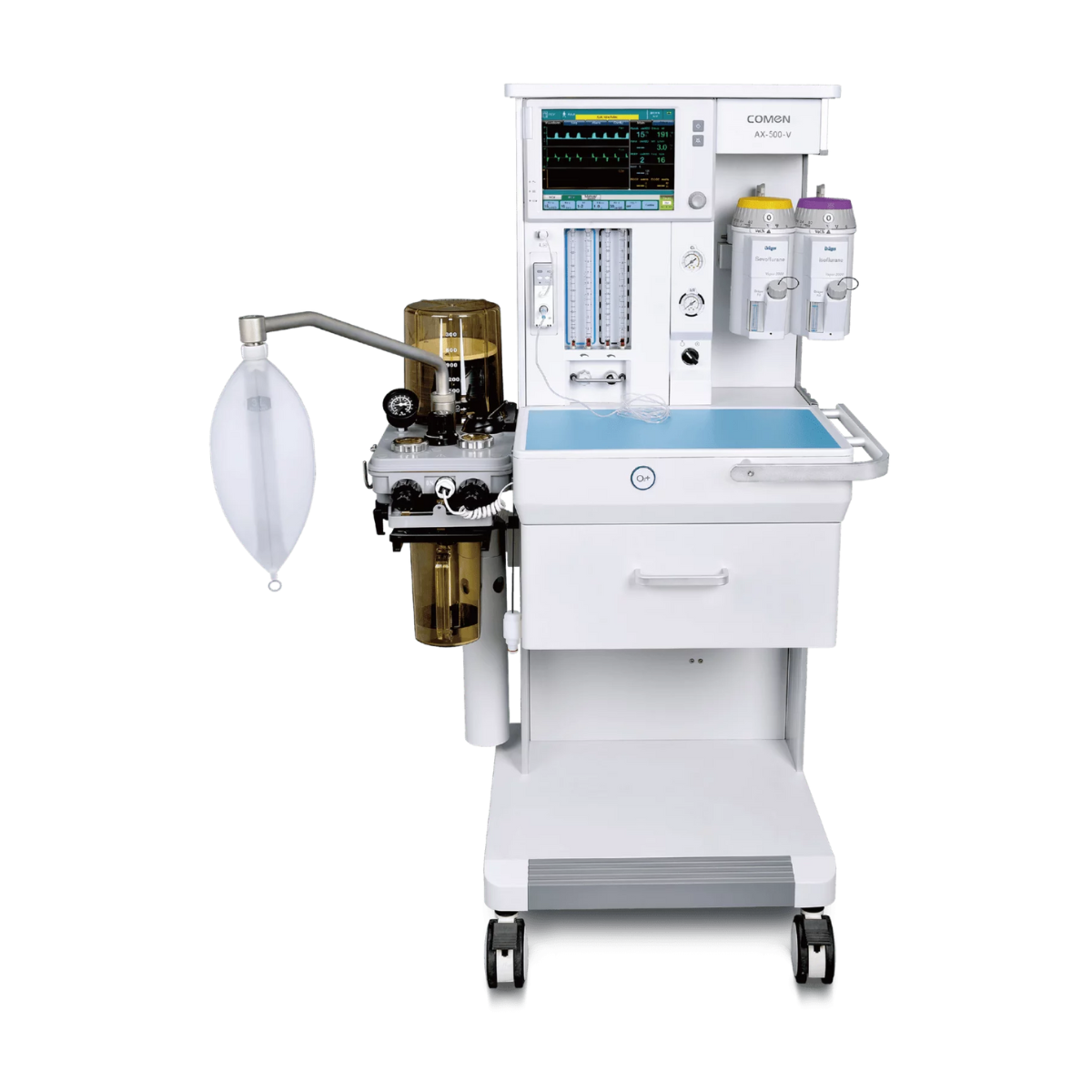 Máquina de Anestesia Veterinaria AX500-V con ventilador VCV/PCV | Marca COMEN