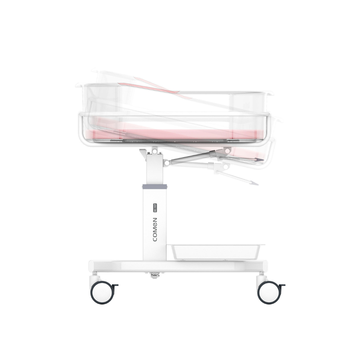 Cuna Hospitalaria con Base Metálica y Ruedas BC108 | Marca COMEN