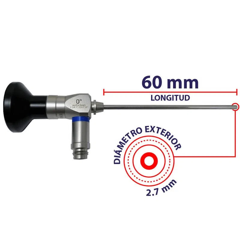 Lente Long 60 mm para laparoscopia – diámetro 2.7 mm, vision óptima | Marca Xignal