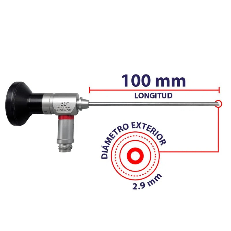 Lente Long 60 mm para laparoscopia – diámetro 2.7 mm, vision óptima | Marca Xignal