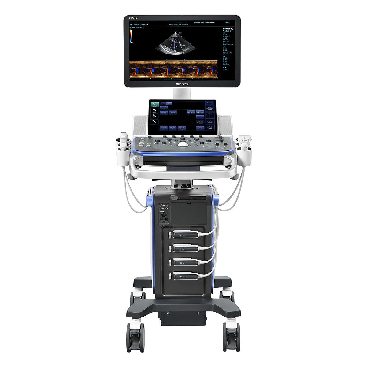 Sistema de ultrasonido Imagen Doppler veterinaria, iWorks, iTouch Vetus 7 | Marca Mindray Animal Care